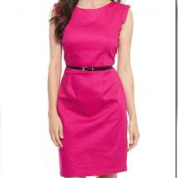 NWOT Banana Republic Deep Pink Sheath Dress - Picture 1 of 12